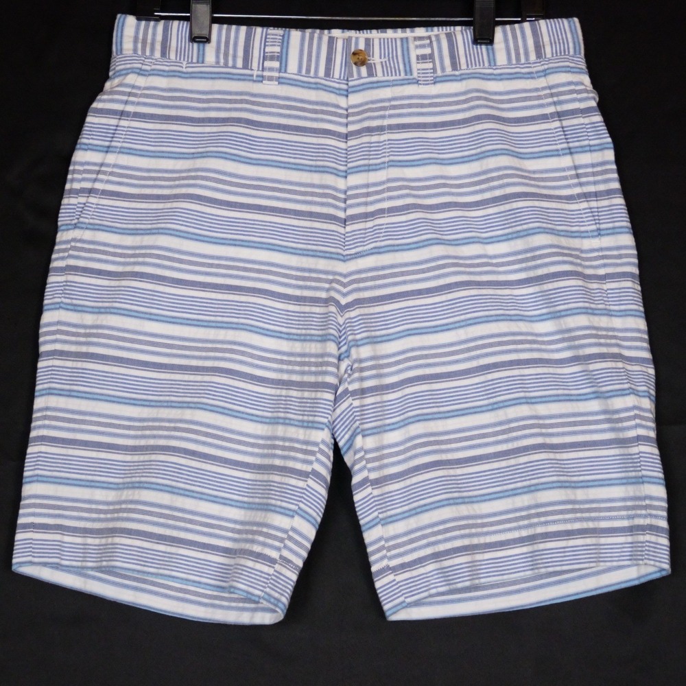 Polo Ralph Lauren Shorts Mens 30 Blue Striped Stretch Classic Fit Cotton